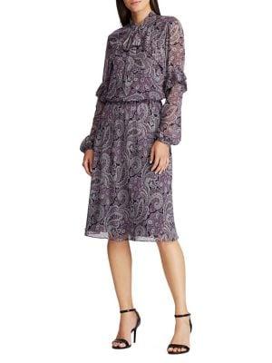 Lauren Ralph Lauren Paisley-printed Georgette Dress