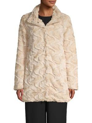 Vero Moda Mockneck Faux-fur Coat