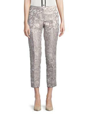 Calvin Klein Floral Jacquard Cropped Pants