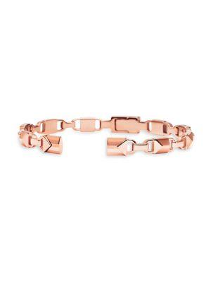 Michael Kors Mercer Link 14k Rose Gold-plated Cuff Bracelet