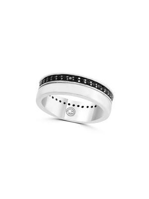 Effy Gento Black Sapphire And Sterling Silver Band Ring