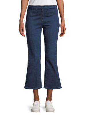 Free People High-waisted Pull-on Cropped Jeans