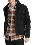 John Varvatos Star U.s.a. Andy Faux Shearling-lined Trucker Jacket