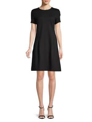 Lord & Taylor Short-sleeve Ponte A-line Dress