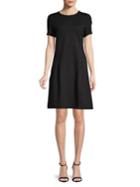 Lord & Taylor Short-sleeve Ponte A-line Dress