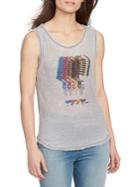 William Rast Graphic Waffle-knit Tank