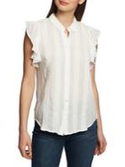 1.state Flutter-sleeve Button-down Shirt