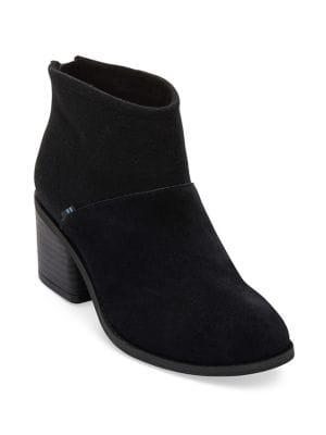 Toms Lacy Suede & Felt Booties