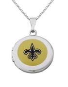 Dolan Bullock Nfl New Orleans Saints Sterling Silver Locket Necklace