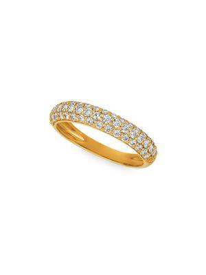 Morris & David 14k Yellow Gold & Diamond Band Ring