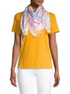 Laundry By Shelli Segal Watercolor Striped Scarf