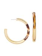 Sole Society Large Resin Block Open-hoop Earrings