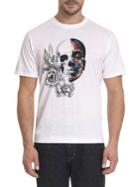 Robert Graham Bonehead Floral Skull Graphic T-shirt
