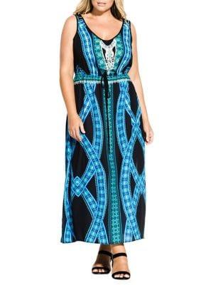 City Chic Plus Rio Maxi Dress