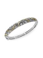 Effy 925 Sterling Silver And 18k Yellow Gold Bangle Bracelet