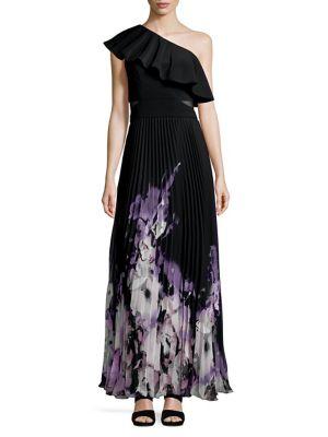 Xscape Pleated Maxi Dress