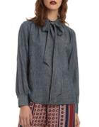 Trina Turk Luce Button Down Top With Front Ribbon