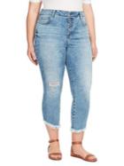 William Rast Plus High-rise Button-front Crop Jeans