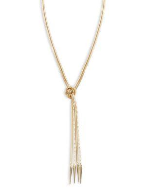Design Lab Lord & Taylor Double Chainlink Knotted Pendant Necklace
