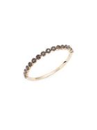 Lord & Taylor 14k Yellow Gold And Treated Black Diamond Ring