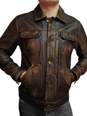 Frye Leather Trucker Jacket