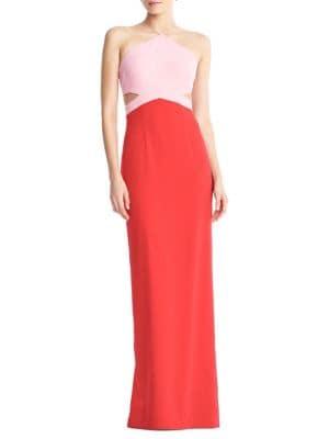 Aidan By Aidan Mattox Colorblock Column Dress