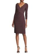 Lauren Ralph Lauren Geometric-print Jersey Faux Wrap Dress