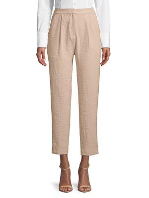 Paper Crown Twill Crop Straight-leg Pants