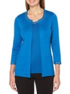 Rafaella Embellished Cotton Cardigan