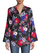 Context Floral Bell-sleeve Top