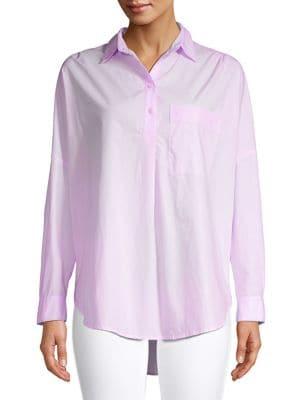 French Connection High-low Cotton Top