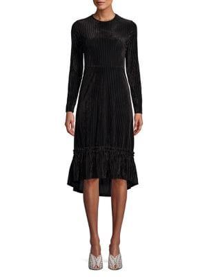 The Fifth Label Adore Long-sleeve Midi Velvet Dress