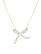 Adina Reyter 14k Yellow Gold & Pave Diamonds Tiny Bow Pendant Necklace