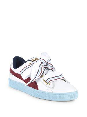 Puma Striped Leather Low-top Sneakers