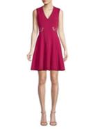 Guess Embroidered Cutout A-line Dress