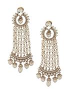 Marchesa Goldtone, Faux Pearl And Crystal Chandelier Earrings