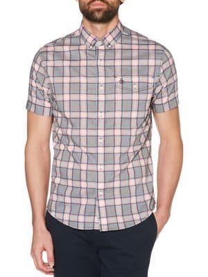 Original Penguin Electric Dobby Check Short-sleeve Shirt