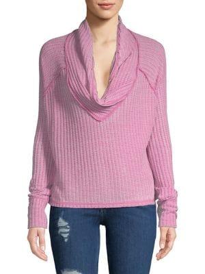 Free People Ribbed Shawl Collar Sweater