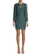 Cooper St Floral Mesh Puff-sleeve Dress