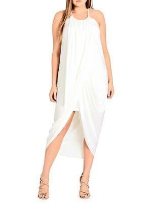 City Chic Plus Slinky Wrap Dress