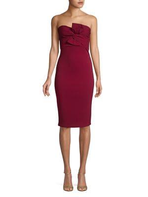 Quiz Twisted Strapless Sheath Dress