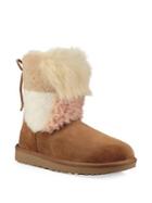 Ugg Classic Short Patchwork Fluff Shearling Boots