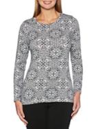 Rafaella Ornate-print Long-sleeve Top
