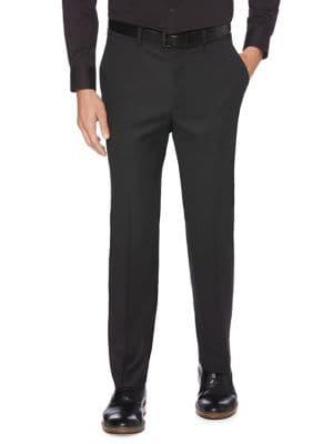 Perry Ellis Portfolio Classic-fit Flat-front Dress Pants