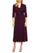 Alex Evenings Glimmering Two-piece Jacket & Dress Set