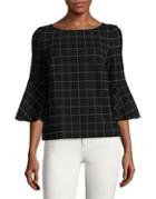 Lord & Taylor Petite Window Bell Knit Top