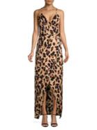 Quiz Leopard Print Maxi Wrap Dress