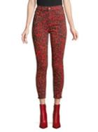 7 For All Mankind High-rise Leopard-print Cropped Jeans