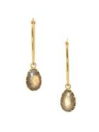 Sole Society Charms & Links Goldtone, Labradorite And Crystal Drop Earrings