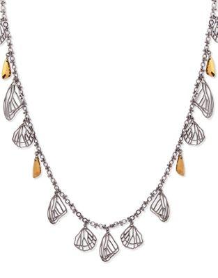 Jenny Packham Single Strand Wing Charm Necklace